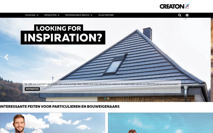 Screenshot of creatondak.nl