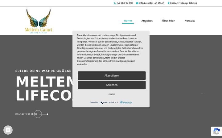 Screenshot of creator-of-life.com