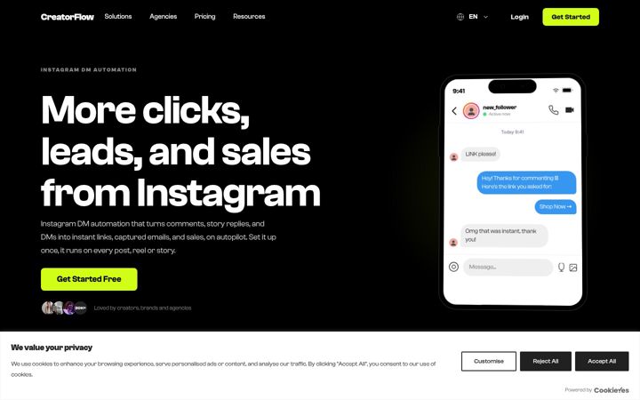 Screenshot of creatorflow.so