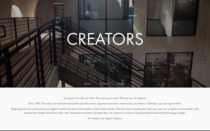 Screenshot ta' creators.com