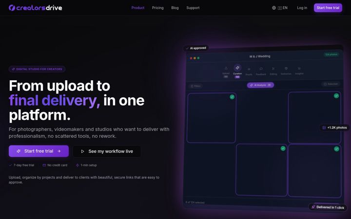 Screenshot ta' creatorsdrive.com