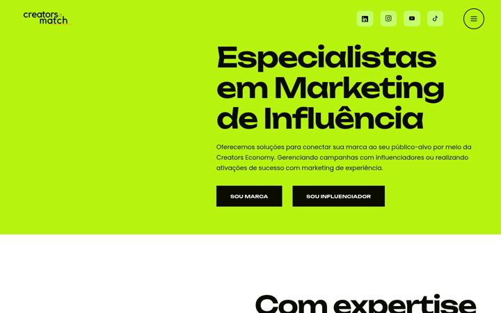 Zrzut ekranu creatorsmatch.com.br