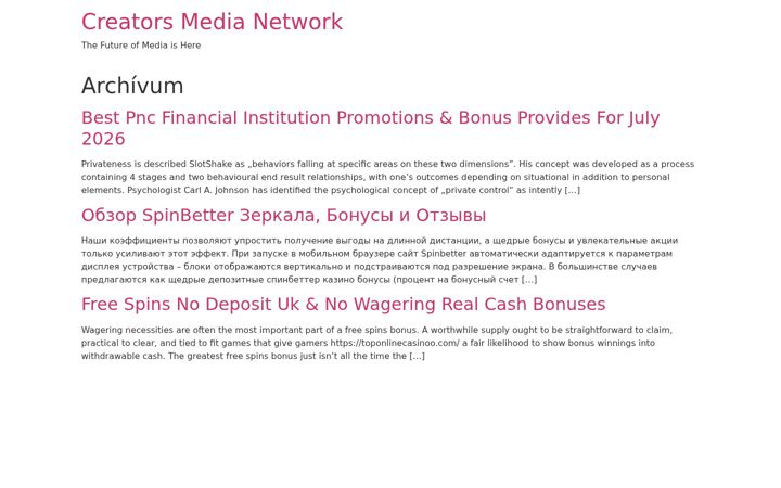 Screenshot of creatorsmedianetwork.com