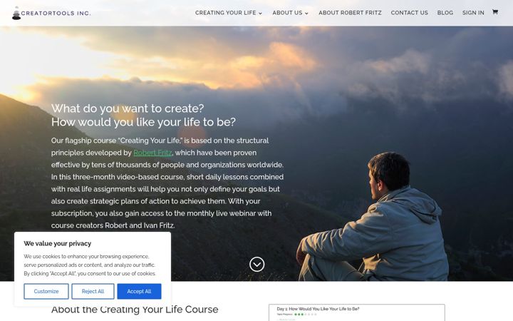 Screenshot di creatortools.net