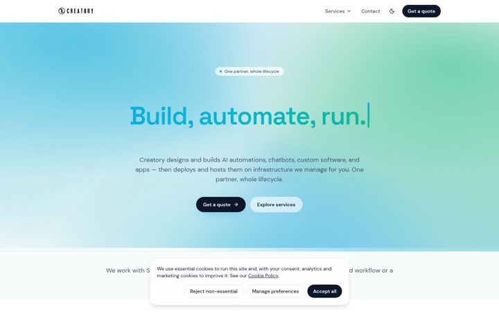 Screenshot of creatory.org