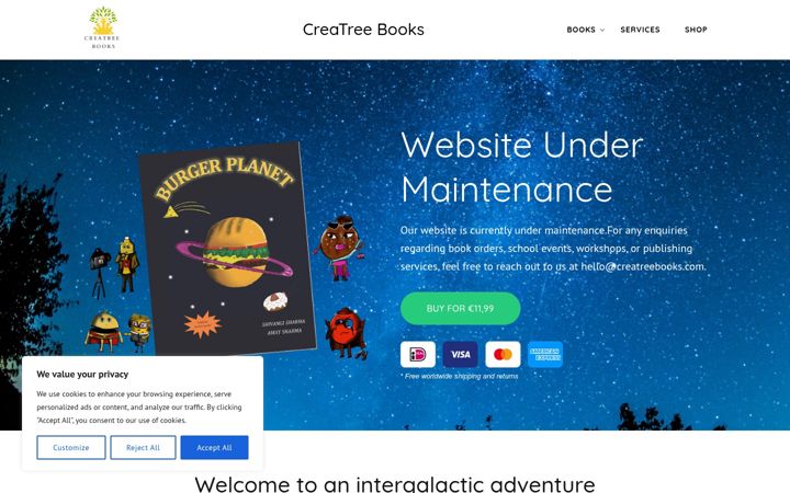 Screenshot of creatreebooks.com