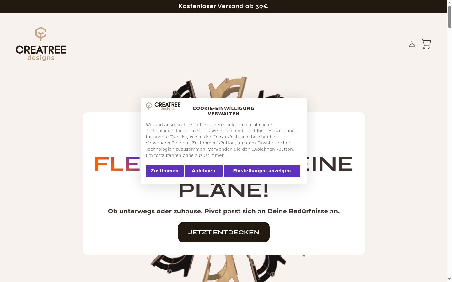 Screenshot tal-banner tal-kunsens muri qabel kwalunkwe interazzjoni