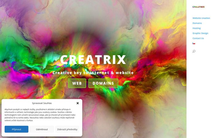 Screenshot stránky creatrix.cz