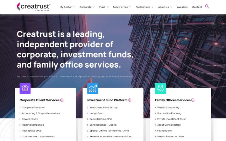 Screenshot of creatrust.com