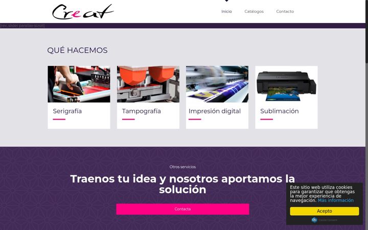 Screenshot of creatserigrafia.es