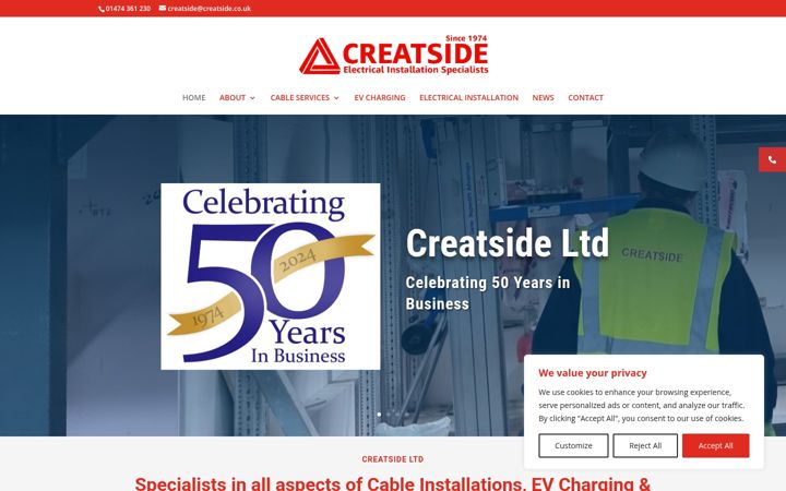 Screenshot of creatside.co.uk