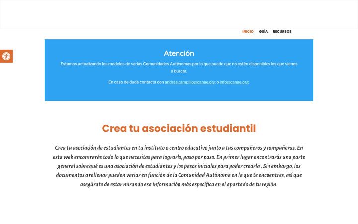 Captură de ecran a creatuasociacion.es