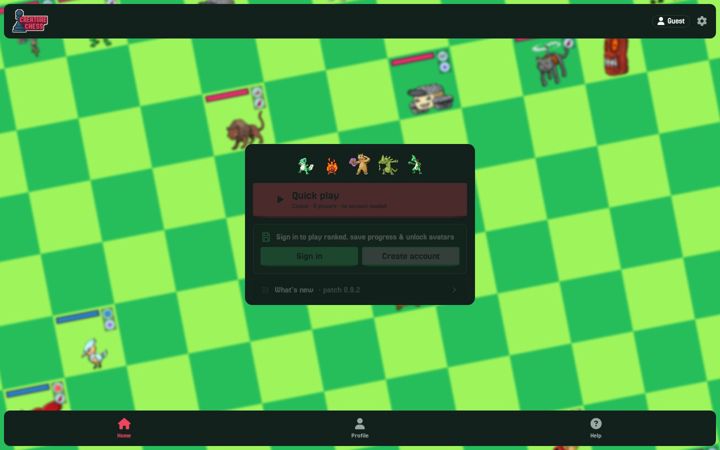 Screenshot of creaturechess.com