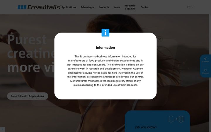 Screenshot of creavitalis.com