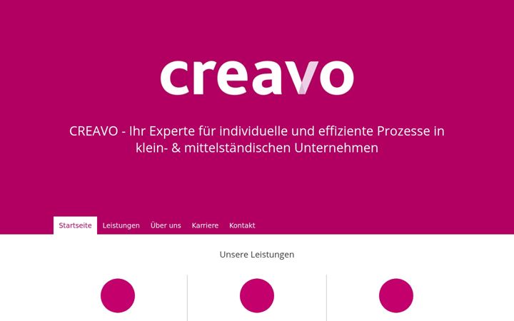Screenshot of creavo.de