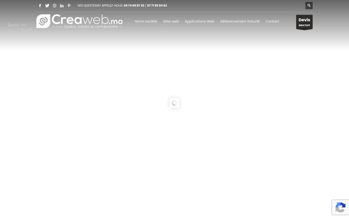 Screenshot ta' creaweb.ma