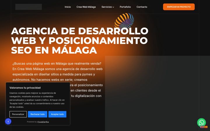 Screenshot of creawebmalaga.com