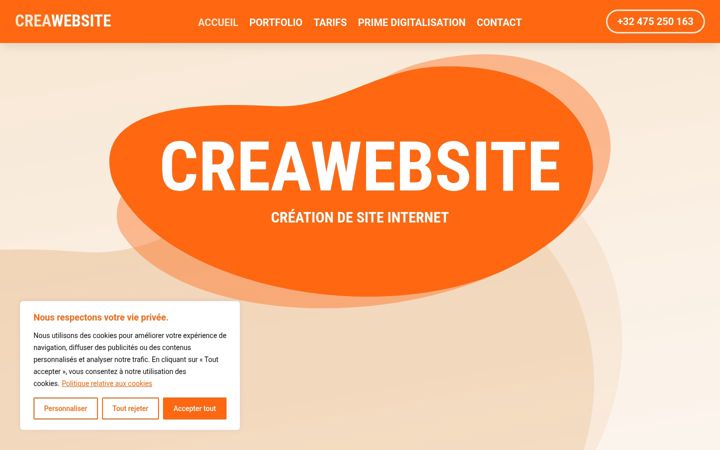 Screenshot of creawebsite.be