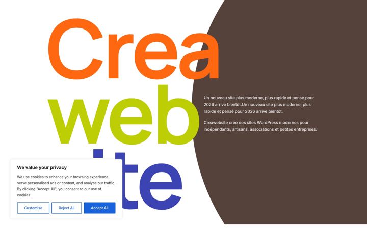 Screenshot of creawebsite.fr