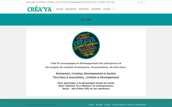 Screenshot of creaya.fr