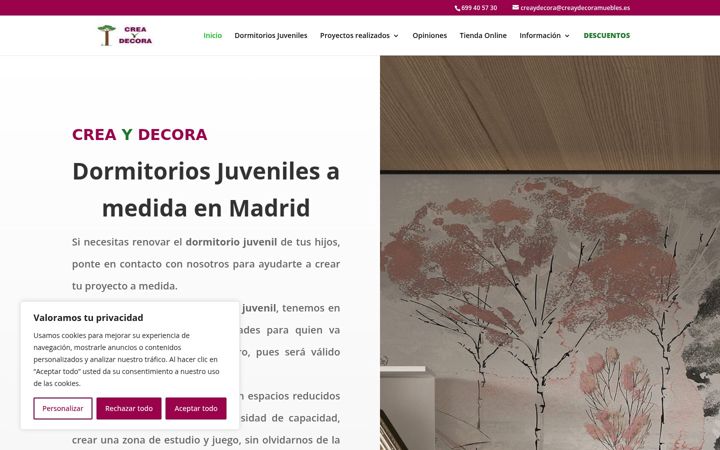 Screenshot of creaydecoramuebles.es