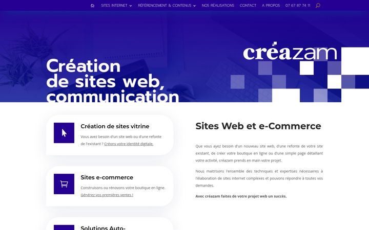 Screenshot of creazam.fr