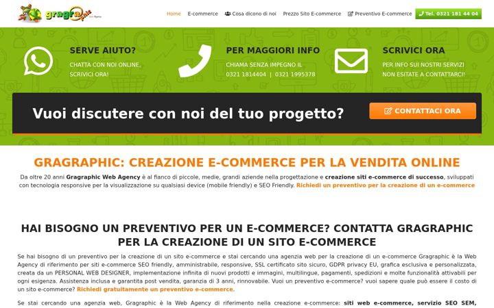Screenshot of creazione-ecommerce.eu