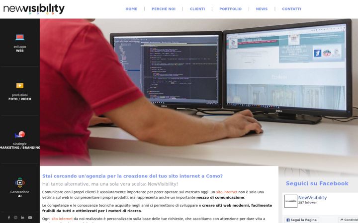 Captura de pantalla de creazionesiticomo.it