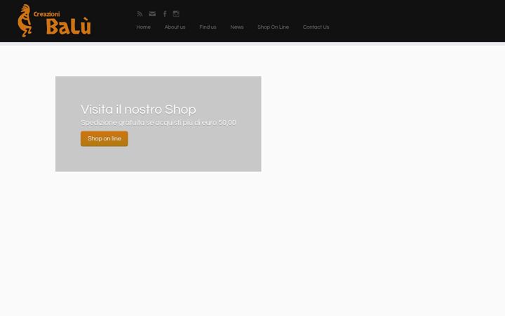 Screenshot of creazionibalu.it