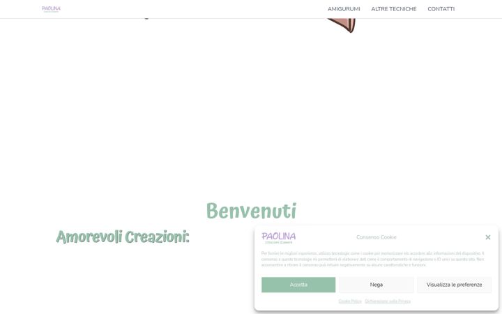Kuvakaappaus sivustosta creazionidamore.it