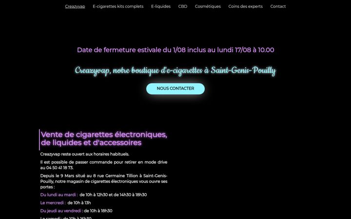 Screenshot of creazyvap-01.com