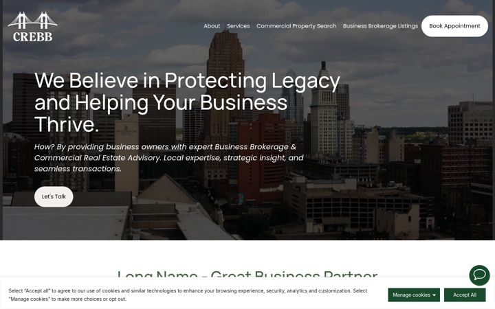 Screenshot of crebbgroup.com