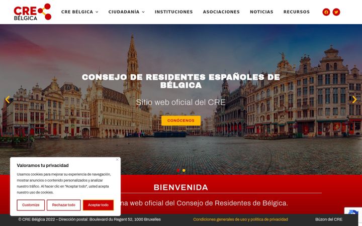 Captura de pantalla de crebelgica.org