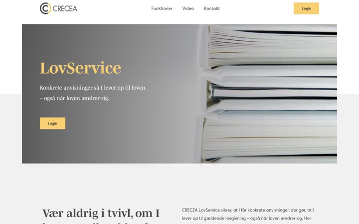 Screenshot of crecealovservice.dk