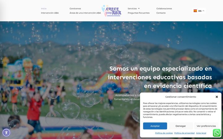 Screenshot of crececonaba.com
