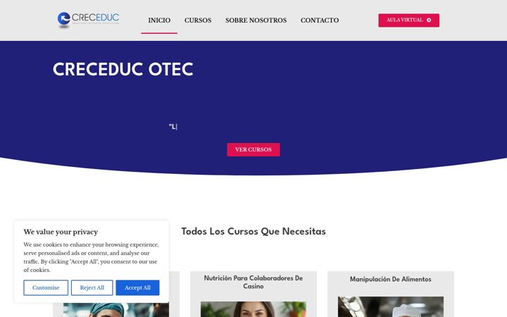 Screenshot of creceduc.cl