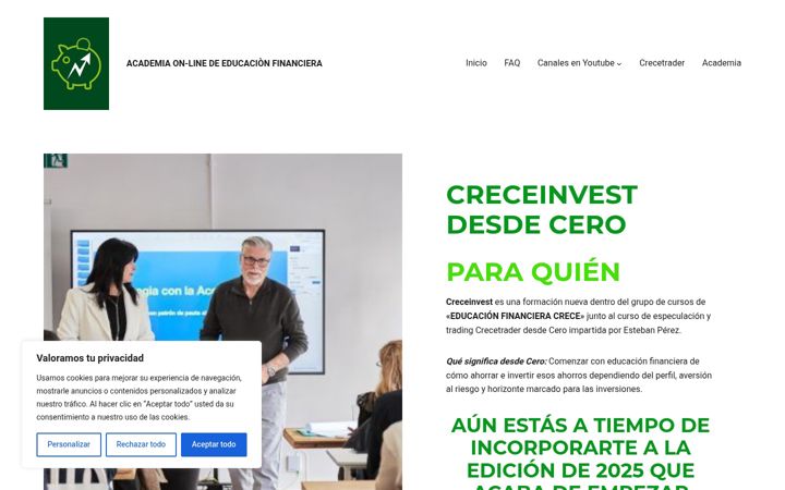 Screenshot of creceinvest.com