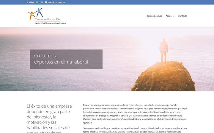 Screenshot of crecemos.es