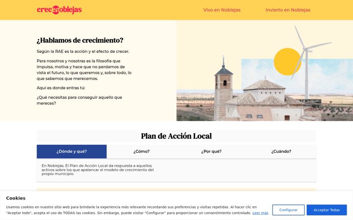 Captură de ecran a crecenoblejas.es