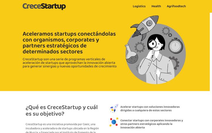 Screenshot of crecestartup.com