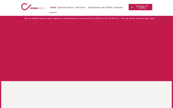 Screenshot of crecevalor.com