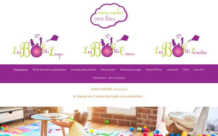 Ekrānuzņēmums no creche-betton.fr