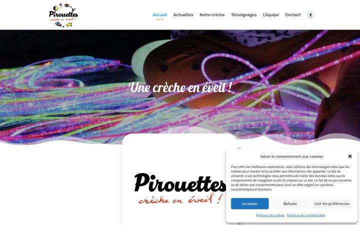 Ekrānuzņēmums no creche-pirouettes.fr