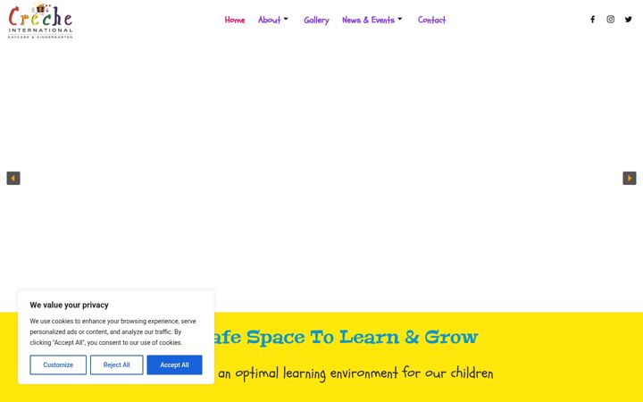 Screenshot of crecheinternationalkindergarten.co.ke