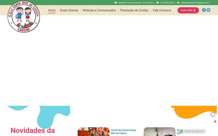 Zrzut ekranu crechesantaritalins.com.br