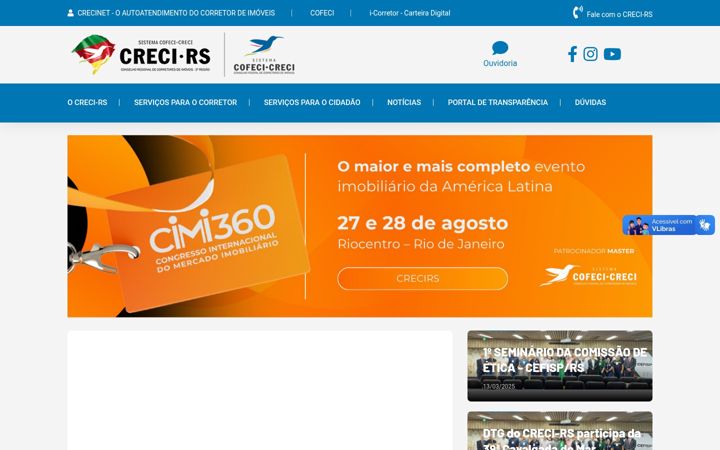 Zrzut ekranu creci-rs.gov.br