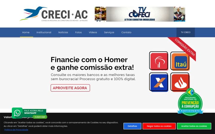 Zrzut ekranu creciac.gov.br