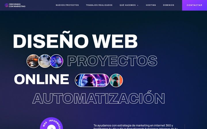 Screenshot of creciendoconmarketing.com