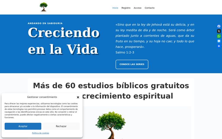 Captura de pantalla de creciendoenlavida.org