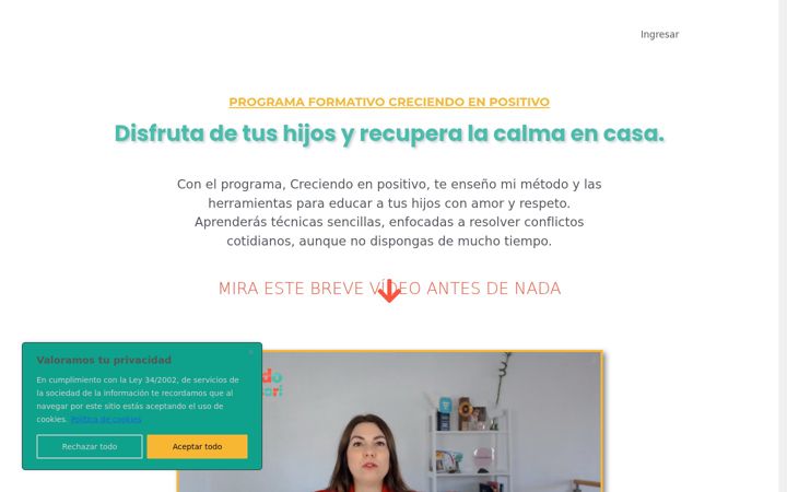 Screenshot of creciendoenpositivo.net